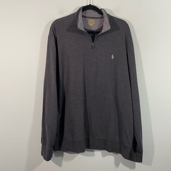 Polo Ralph Lauren Men's Grey Quarter Zip Pullover Sweater Size XL - Picture 1 of 8